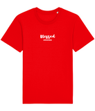 The Roho Rafiki® Blessed t-shirt (Unisex) is a tubular t-shirt made from 100% organic cotton and offers a relaxed and contemporary fit. Blessed wording with Roho Rafiki's hashtag. Red. #RafikiSoul 
