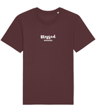 The Roho Rafiki® Blessed t-shirt (Unisex) is a tubular t-shirt made from 100% organic cotton and offers a relaxed and contemporary fit. Blessed wording with Roho Rafiki's hashtag. Burgundy. #RafikiSoul 