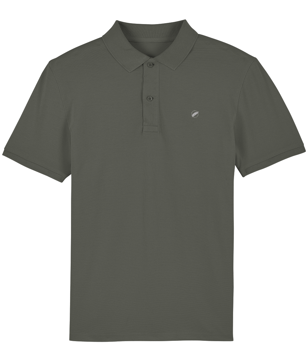 The Roho Rafiki® organic cotton embroidered icon polo shirt (unisex) is smart or casual, in a range of beautiful colours to choose from. Khaki.