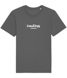 The Roho Rafiki® Limitless t-shirt (Unisex) is a tubular t-shirt made from 100% organic cotton and offers a relaxed and contemporary fit. Limitless wording with Roho Rafiki®'s hashtag. anthracite. #RafikiSoul