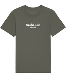 The Roho Rafiki® Gratitude t-shirt (Unisex) is a tubular t-shirt made from 100% organic cotton and offers a relaxed and contemporary fit. Awake wording with Roho Rafiki's hashtag. Khaki. #RafikiSoul