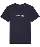The Roho Rafiki® Limitless t-shirt (Unisex) is a tubular t-shirt made from 100% organic cotton and offers a relaxed and contemporary fit. Limitless wording with Roho Rafiki®'s hashtag. Navy Blue. #RafikiSoul