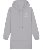 Our Roho Rafiki® icon long hoodie with kangaroo-pocket front in a comfortable fabric, featuring stylish round drawcords in matching body colour with metal tipping. Perfect for everyday use. 85% Organic ringspun combed cotton, 15% Recycled Polyester. Medium Heather Grey. RafikiSoul