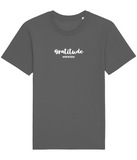 The Roho Rafiki® Gratitude t-shirt (Unisex) is a tubular t-shirt made from 100% organic cotton and offers a relaxed and contemporary fit. Awake wording with Roho Rafiki's hashtag. Anthracite. #RafikiSoul