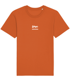 The Roho Rafiki® Love t-shirt (Unisex) is a tubular t-shirt made from 100% organic cotton and offers a relaxed and contemporary fit. Love wording with Roho Rafiki®'s hashtag. Bright Orange. #RafikiSoul