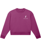 The Roho Rafiki® icon cropster sweatshirt is a women's cropped crew neck sweatshirt made from 85% Organic ringspun combed cotton, 15% Recycled polyester. The fabric of the sweatshirt has been washed and is lightly sueded meaning the garment is both extremely soft and perfect for everyday wear. Orchid Flower. #RafikiSoul