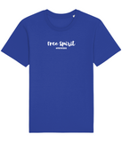 The Roho Rafiki® Free Spirit t-shirt (Unisex) is a tubular t-shirt made from 100% organic cotton and offers a relaxed and contemporary fit. Free Spirit wording with Roho Rafiki's hashtag. Royal Blue. #RafikiSoul