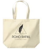 The Roho Rafiki® classic shopper maxi tote bag is crafted using a soft-touch premium organic cotton, the maxi tote is a stylish addition to any eco collection. A simple design with a superior print surface. Lightweight with a large capacity, the maxi tote is ready to hit the gym or the shops. Natural. #RafikiSoul