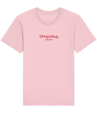 The Roho Rafiki® Conscious t-shirt (Unisex) is a tubular t-shirt made from 100% organic cotton and offers a relaxed and contemporary fit. Conscious wording with Roho Rafiki's hashtag. Cotton Pink. #RafikiSoul