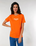 The Roho Rafiki® Courage t-shirt (Unisex) is a tubular t-shirt made from 100% organic cotton and offers a relaxed and contemporary fit. Bright Orange. #RafikiSoul