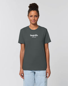 The Roho Rafiki® Empath t-shirt (Unisex) is a tubular t-shirt made from 100% organic cotton and offers a relaxed and contemporary fit. Anthracite. #RafikiSoul