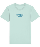 The Roho Rafiki® Fearless t-shirt (Unisex) is a tubular t-shirt made from 100% organic cotton and offers a relaxed and contemporary fit. Fearless wording with Roho Rafiki's hashtag. Caribbean Blue. #RafikiSoul