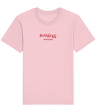 The Roho Rafiki® Fearless t-shirt (Unisex) is a tubular t-shirt made from 100% organic cotton and offers a relaxed and contemporary fit. Fearless wording with Roho Rafiki's hashtag. Cotton Pink. #RafikiSoul