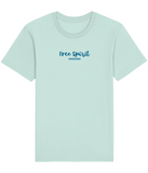 The Roho Rafiki® Free Spirit t-shirt (Unisex) is a tubular t-shirt made from 100% organic cotton and offers a relaxed and contemporary fit. Free Spirit wording with Roho Rafiki's hashtag. Caribbean Blue. #RafikiSoul