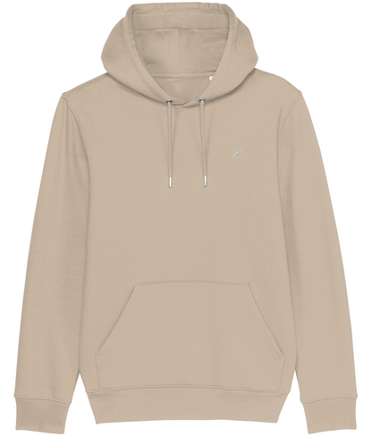 Roho Rafiki® embroidered icon hoodie (Unisex) Vegan. Material: 100% Organic ring-spun combed Cotton. Brushed cotton unisex hooded sweatshirt. Double layered hood in self fabric. Round drawcords in matching body colour with metal tipping. Metal eyelets. Kangaroo pocket at front. The premium quality embroidered icon hoodie comes in a variety of colours. Desert Dust.