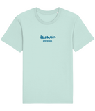 The Roho Rafiki® Human t-shirt (Unisex) is a tubular t-shirt made from 100% organic cotton and offers a relaxed and contemporary fit. Awake wording with Roho Rafiki's hashtag. Caribbean Blue. #RafikiSoul