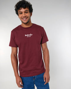 The Roho Rafiki® Infinite t-shirt (Unisex) is a tubular t-shirt made from 100% organic cotton and offers a relaxed and contemporary fit. Burgundy. #RafikiSoul