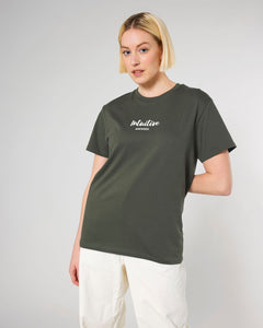 The Roho Rafiki® Intuitive t-shirt (Unisex) is a tubular t-shirt made from 100% organic cotton and offers a relaxed and contemporary fit. Khaki. #RafikiSoul