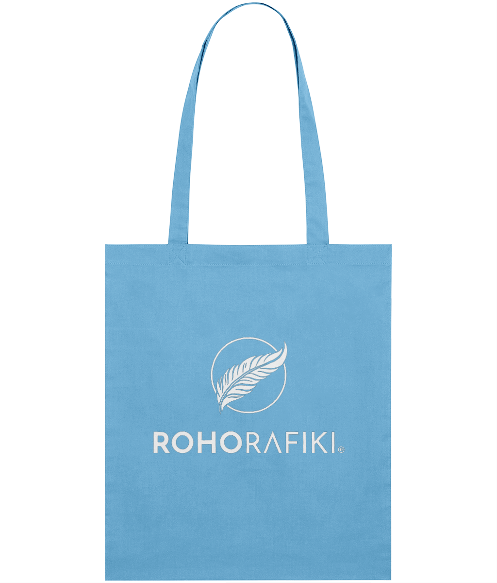 The Roho Rafiki® lightweight tote bag is made with 100% organic cotton.
This reusable and stylish cotton, classic tote bag is a practical purchase for carrying fitness/hobbies or kit, shopping essentials, food or books. A useful purchase for any conscious consumer. Aqua.
