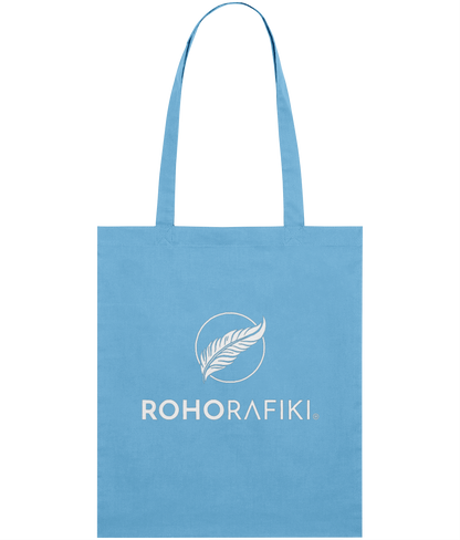 The Roho Rafiki® lightweight tote bag is made with 100% organic cotton.
This reusable and stylish cotton, classic tote bag is a practical purchase for carrying fitness/hobbies or kit, shopping essentials, food or books. A useful purchase for any conscious consumer. Aqua.