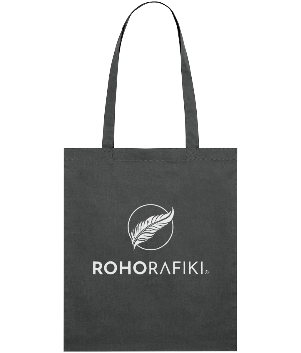 The Roho Rafiki® lightweight tote bag is made with 100% organic cotton.
This reusable and stylish cotton, classic tote bag is a practical purchase for carrying fitness/hobbies or kit, shopping essentials, food or books. A useful purchase for any conscious consumer. Anthracite.