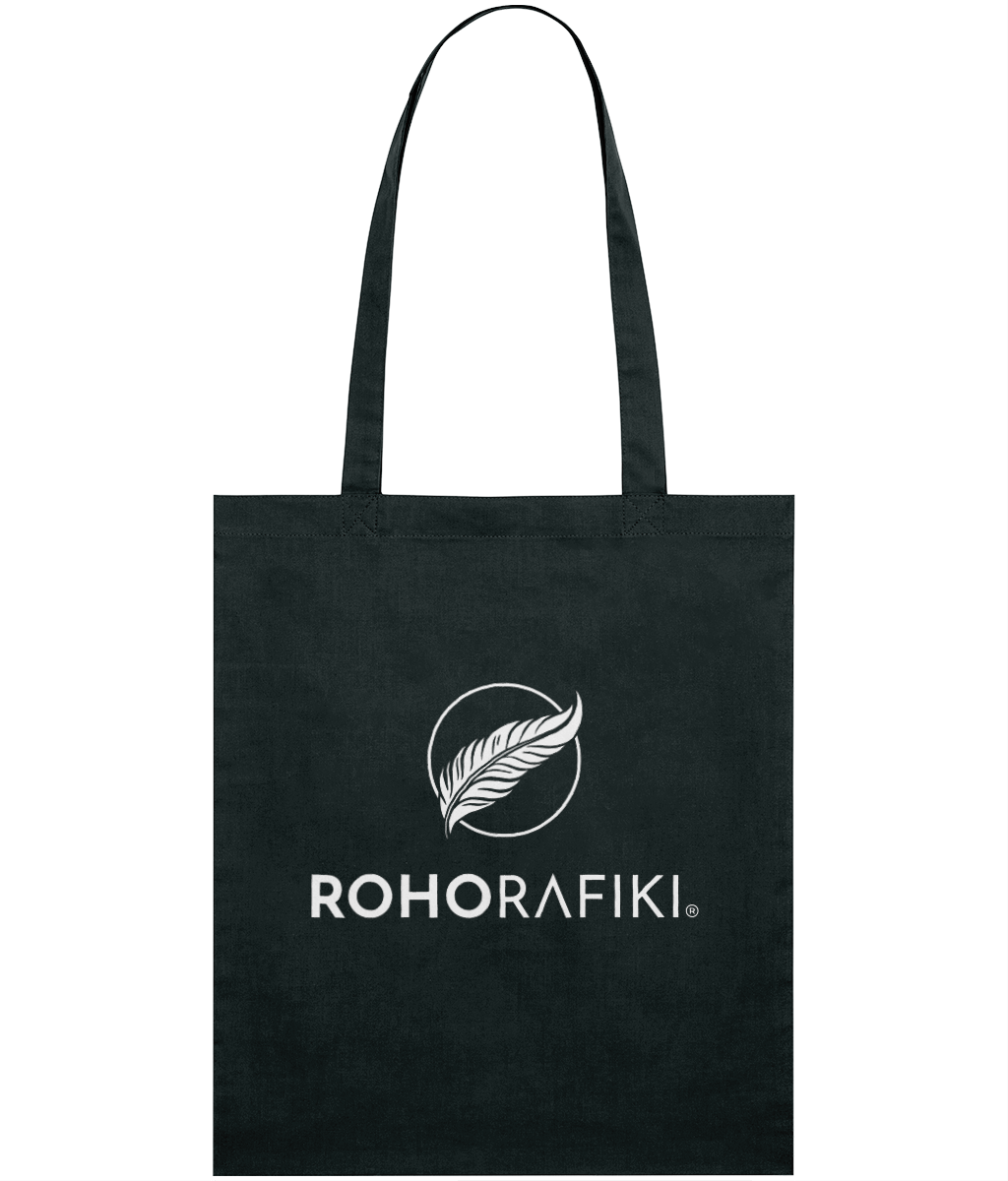 The Roho Rafiki® lightweight tote bag is made with 100% organic cotton.
This reusable and stylish cotton, classic tote bag is a practical purchase for carrying fitness/hobbies or kit, shopping essentials, food or books. A useful purchase for any conscious consumer. Black.