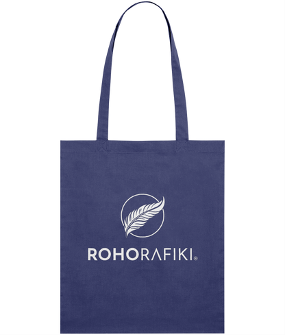 The Roho Rafiki® lightweight tote bag is made with 100% organic cotton.
This reusable and stylish cotton, classic tote bag is a practical purchase for carrying fitness/hobbies or kit, shopping essentials, food or books. A useful purchase for any conscious consumer. Dusk.