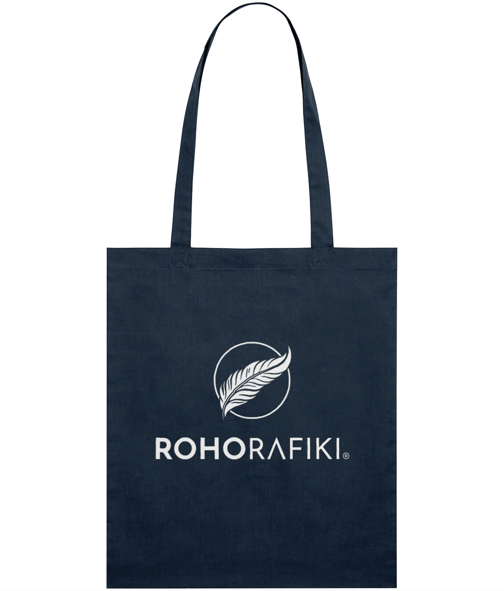 The Roho Rafiki® lightweight tote bag is made with 100% organic cotton.
This reusable and stylish cotton, classic tote bag is a practical purchase for carrying fitness/hobbies or kit, shopping essentials, food or books. A useful purchase for any conscious consumer. Navy.