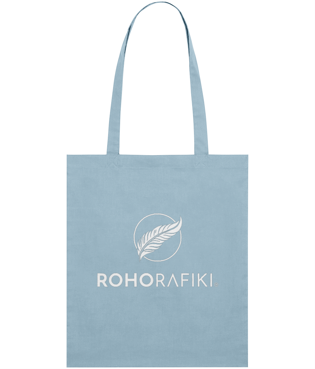 The Roho Rafiki® lightweight tote bag is made with 100% organic cotton.
This reusable and stylish cotton, classic tote bag is a practical purchase for carrying fitness/hobbies or kit, shopping essentials, food or books. A useful purchase for any conscious consumer. Sky blue.