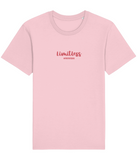 The Roho Rafiki® Limitless t-shirt (Unisex) is a tubular t-shirt made from 100% organic cotton and offers a relaxed and contemporary fit. Limitless wording with Roho Rafiki®'s hashtag. Cotton Pink. #RafikiSoul