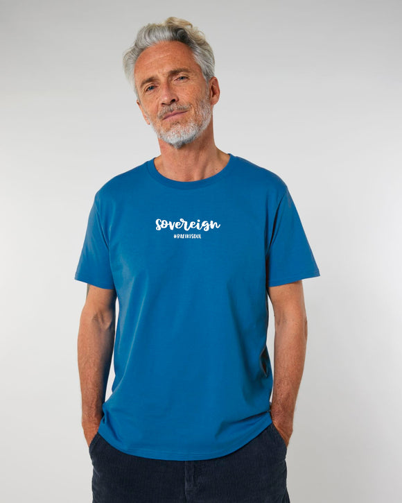 The Roho Rafiki® Sovereign t-shirt (Unisex) is a tubular t-shirt made from 100% organic cotton and offers a relaxed and contemporary fit. Royal Blue. #RafikiSoul