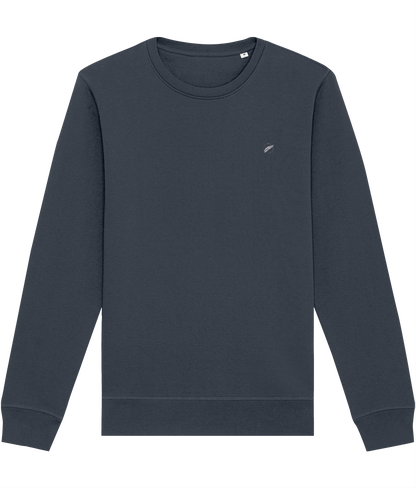 The Roho Rafiki® icon embroidered mid-light unisex cotton crewneck sweatshirt is a comfortable, easy-to-wear brushed fabric. Smart and casual, it is an effortless essential for any wardrobe. A range of colours and sizes available. India Ink grey.