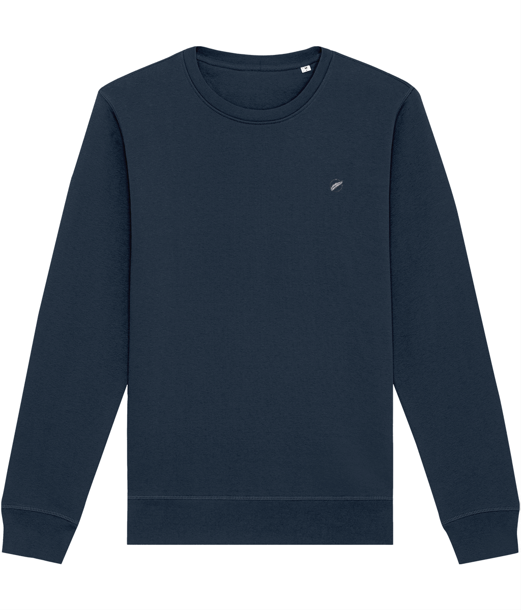 The Roho Rafiki® icon embroidered mid-light unisex cotton crewneck sweatshirt is a comfortable, easy-to-wear brushed fabric. Smart and casual, it is an effortless essential for any wardrobe. A range of colours and sizes available. Navy blue.