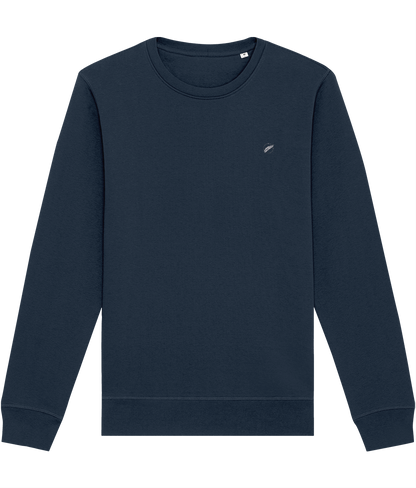 The Roho Rafiki® icon embroidered mid-light unisex cotton crewneck sweatshirt is a comfortable, easy-to-wear brushed fabric. Smart and casual, it is an effortless essential for any wardrobe. A range of colours and sizes available. Navy blue.