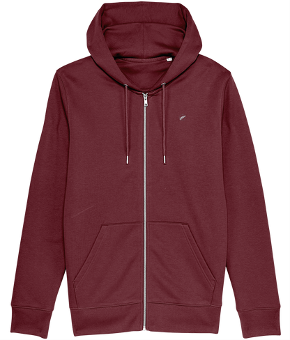 The Roho Rafiki® embroidered icon zip hoodie (Unisex) is made with 100% organic cotton and comes in a variety of colours. Weight: 350 gsm. The premium quality hoodie comes in a variety of colours. Burgundy.