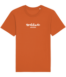 The Roho Rafiki® Gratitude t-shirt (Unisex) is a tubular t-shirt made from 100% organic cotton and offers a relaxed and contemporary fit. Awake wording with Roho Rafiki's hashtag. Bright Orange. #RafikiSoul