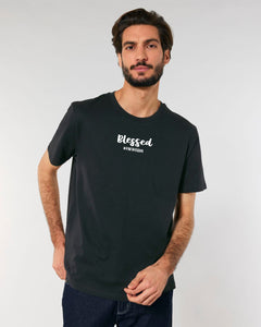 The Roho Rafiki® Blessed t-shirt (Unisex) is a tubular t-shirt made from 100% organic cotton and offers a relaxed and contemporary fit. Blessed wording with Roho Rafiki's hashtag. Black. #RafikiSoul 
