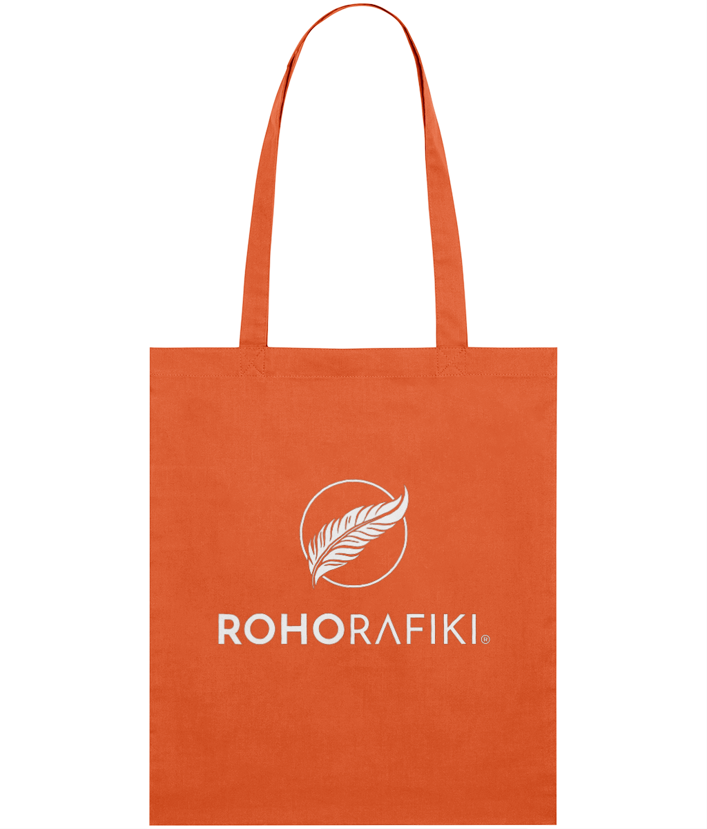The Roho Rafiki® lightweight tote bag is made with 100% organic cotton.
This reusable and stylish cotton, classic tote bag is a practical purchase for carrying fitness/hobbies or kit, shopping essentials, food or books. A useful purchase for any conscious consumer. Bright orange.