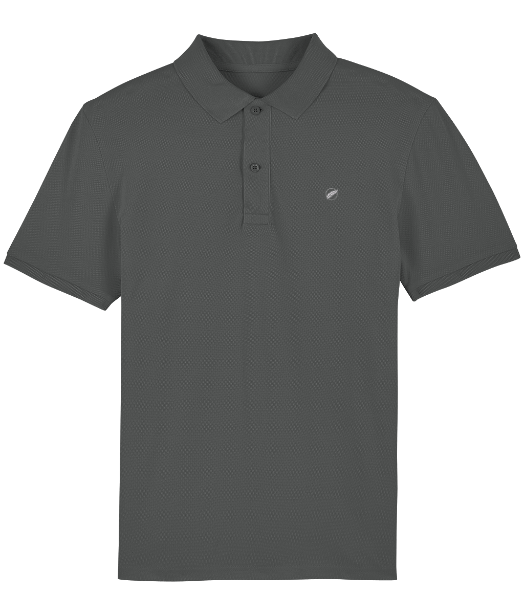 The Roho Rafiki® organic cotton embroidered icon polo shirt (unisex) is smart or casual, in a range of beautiful colours to choose from. Anthracite.