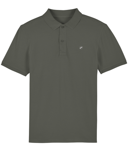 The Roho Rafiki® organic cotton embroidered icon polo shirt (unisex) is smart or casual, in a range of beautiful colours to choose from. Khaki.