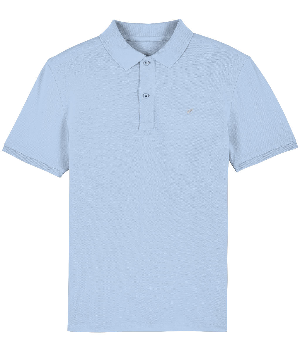 The Roho Rafiki® organic cotton embroidered icon polo shirt (unisex) is smart or casual, in a range of beautiful colours to choose from. Blue soul.