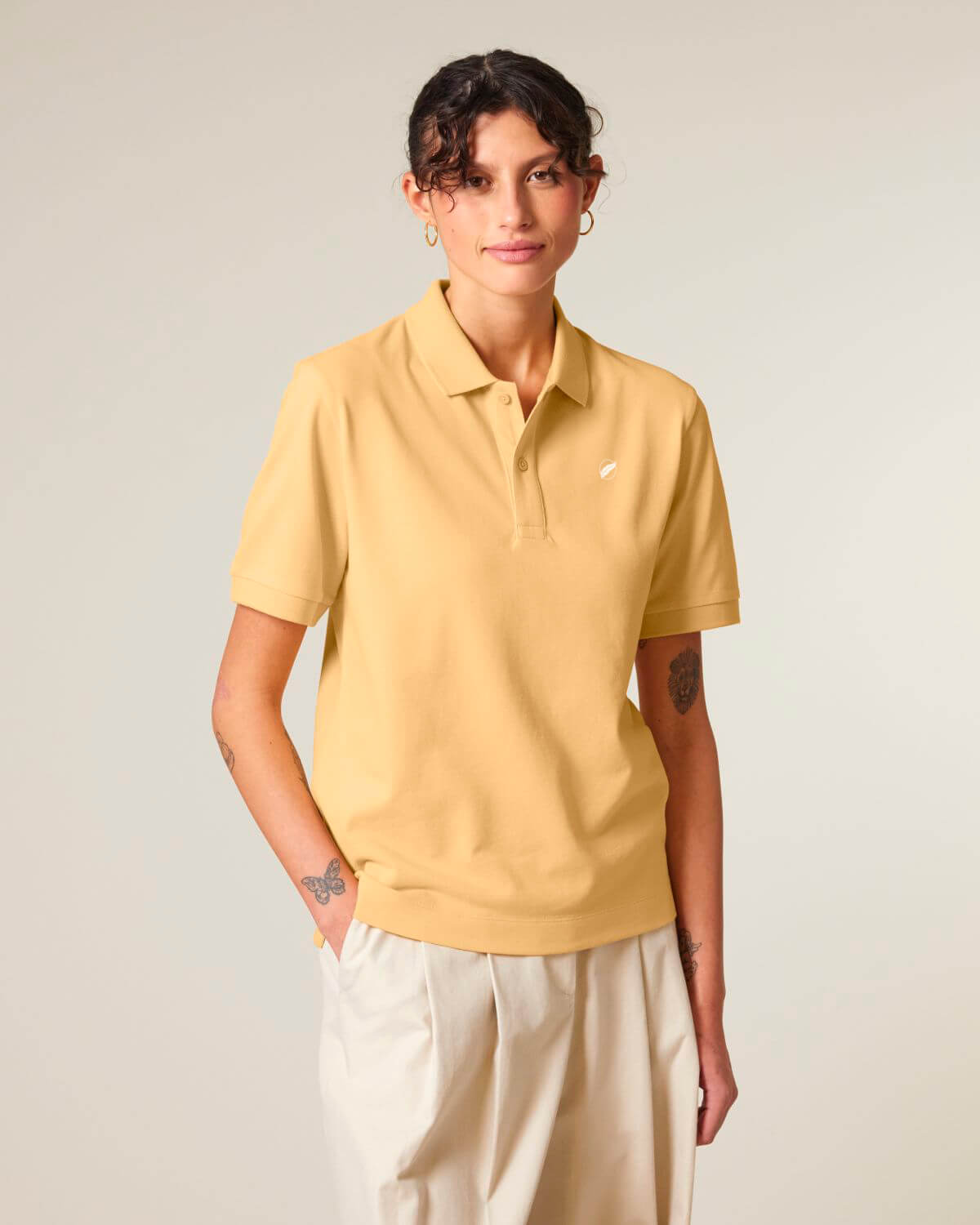 The Roho Rafiki® organic cotton embroidered icon polo shirt (unisex) is smart or casual, in a range of beautiful colours to choose from. Nispero.