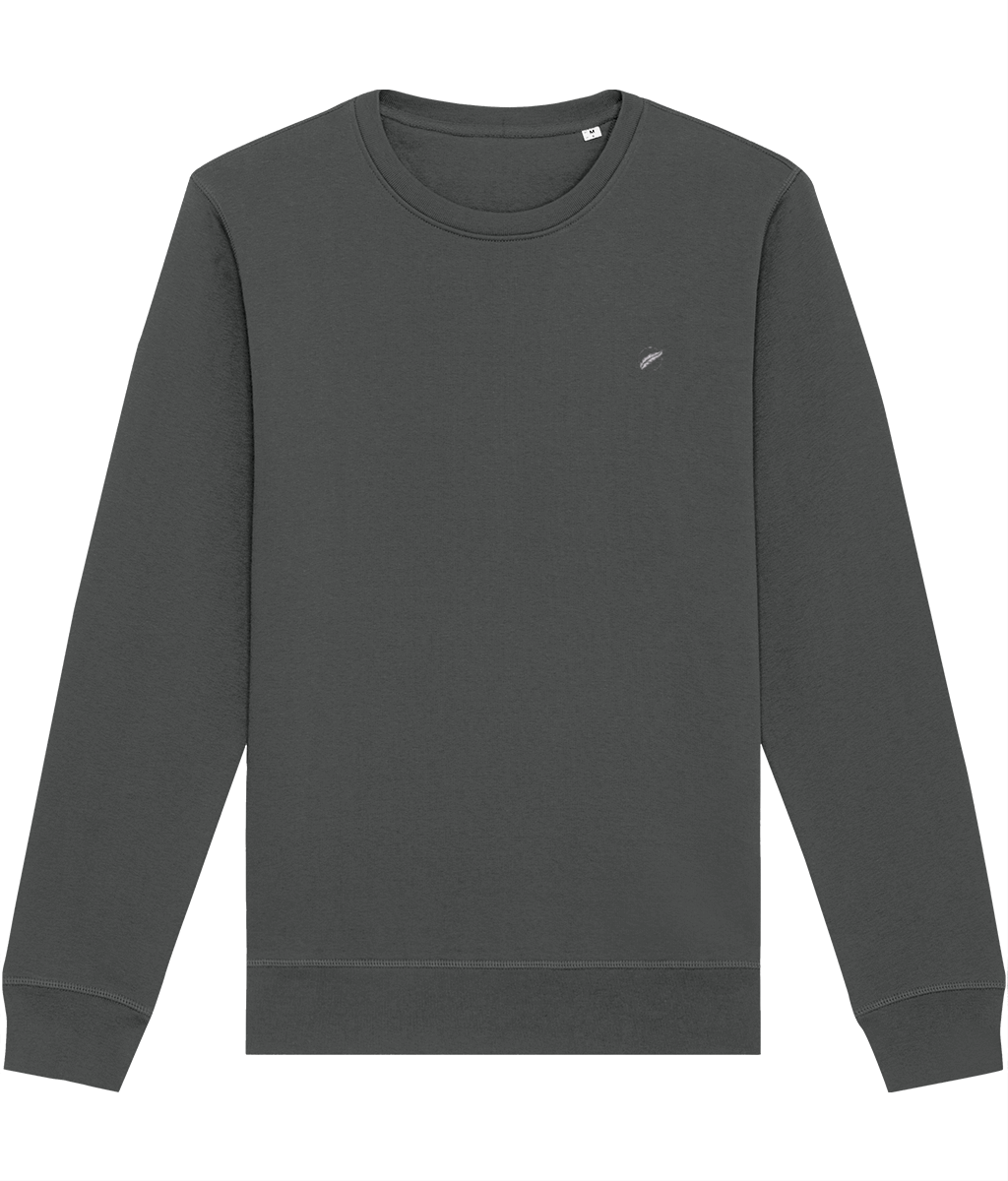 The high quality Roho Rafiki® embroidered mid-light unisex cotton crewneck sweatshirt is a comfortable, easy-to-wear brushed fabric that can be worn as smart casual. Anthracite.