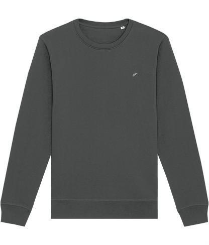 The high quality Roho Rafiki® embroidered mid-light unisex cotton crewneck sweatshirt is a comfortable, easy-to-wear brushed fabric that can be worn as smart casual. Anthracite.