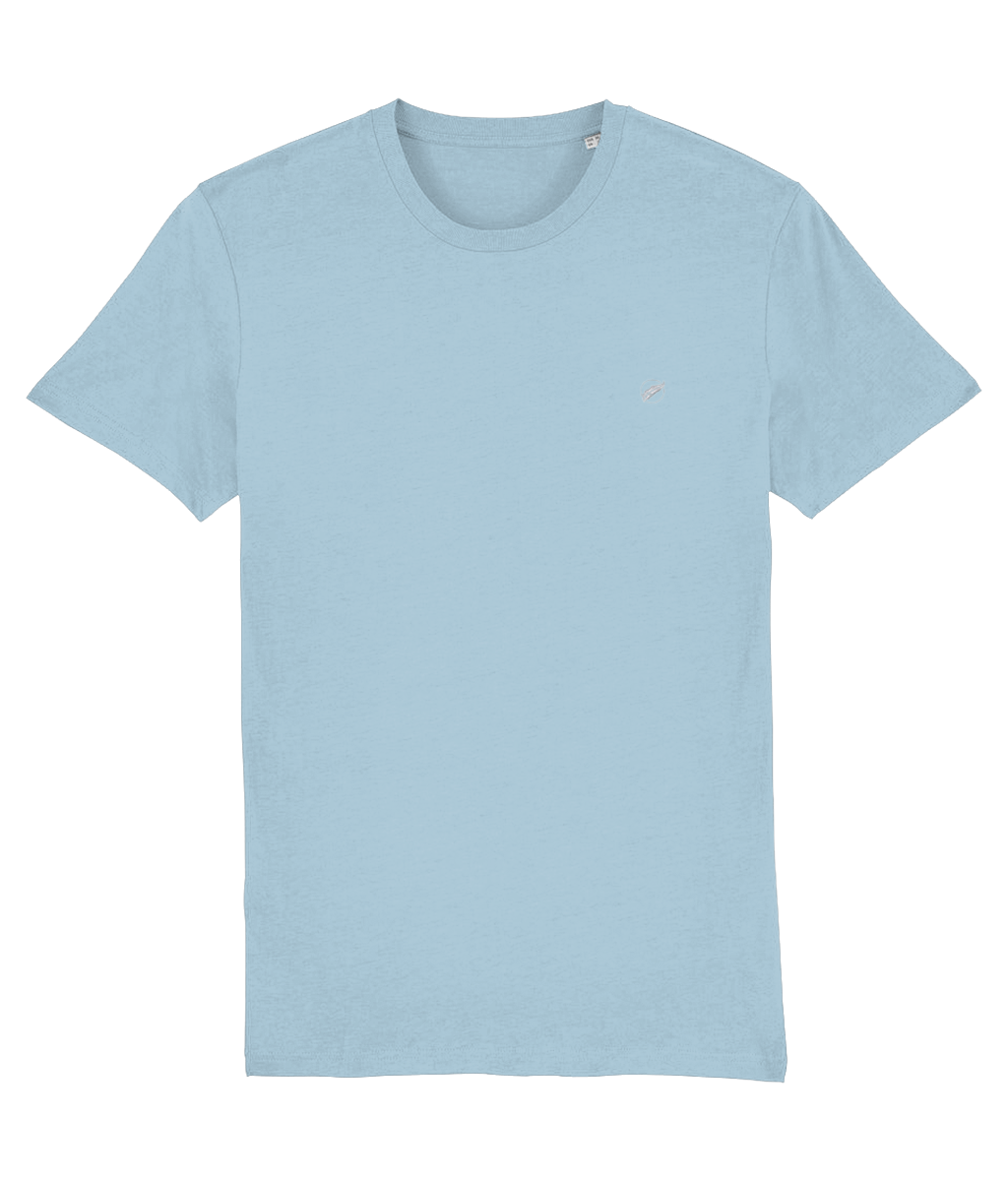 The Roho Rafiki® embroidered icon t-shirt (Unisex) is made from 100% organic cotton and offers a relaxed and contemporary fit. This quality lightweight t-shirt is soft to wear and comes in a great variety of colours. Sky Blue.