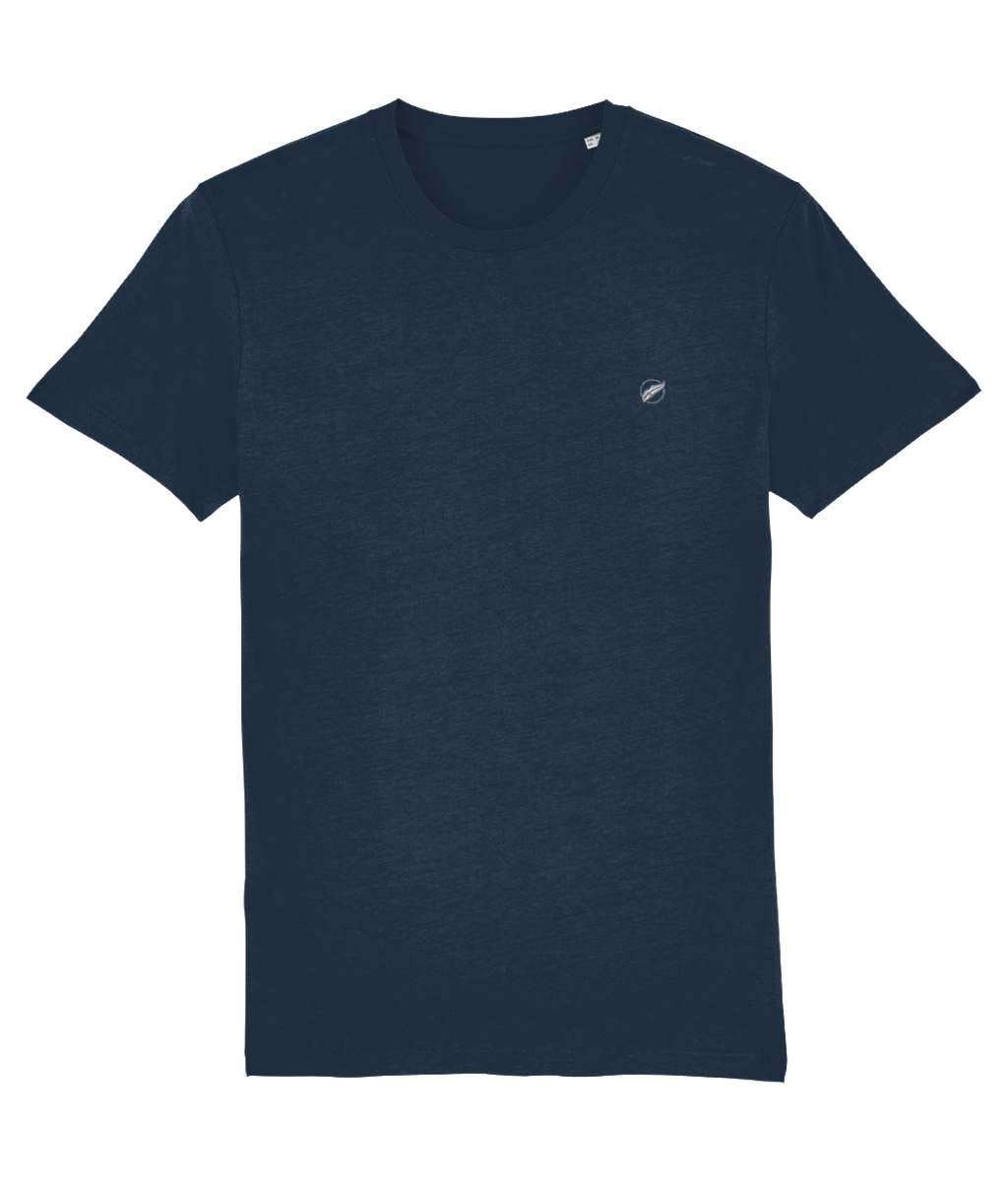 The Roho Rafiki® embroidered icon t-shirt (Unisex) is made from 100% organic cotton and offers a relaxed and contemporary fit. This quality lightweight t-shirt is soft to wear and comes in a great variety of colours. Navy blue.